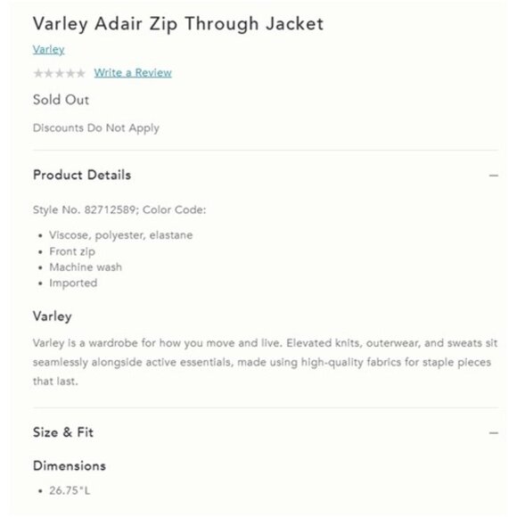 NWT-Anthropologie-Varley Adair Zip Through Jacket - Black - XL - Picture 5 of 5
